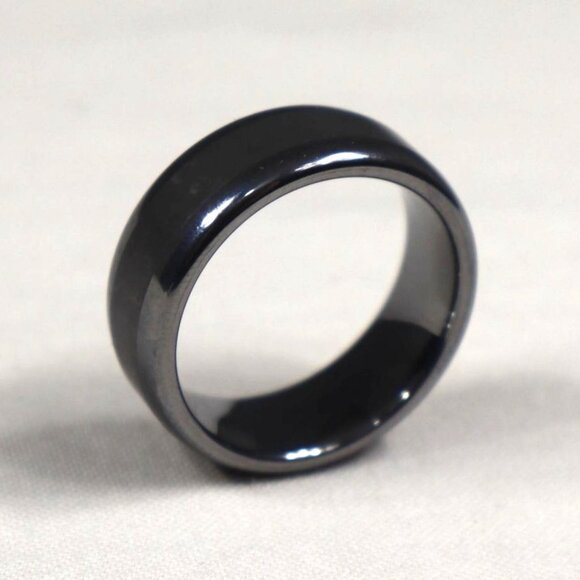 Other - Gunmetal Gray Tungsten 8mm Wide Band Ring Size 8 - Textured Brushed Finish